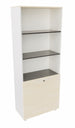 Mobile contenitore con vano superiore a giorno e 2 ante inferiori disponibile in vari colori in melaminico cm. 80x40x163,6/198,8h