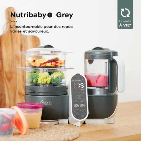 BABYMOOV Robot per alimenti per bambini Nutribaby (+) Grigio industriale