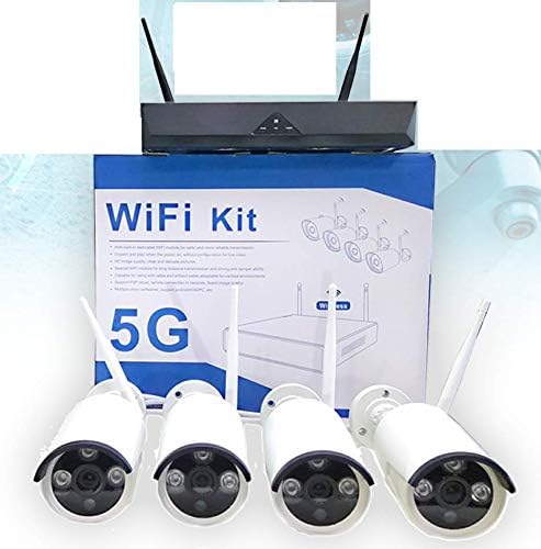 Kit Videosorveglianza Wireless Full HD 4 Canali WiFi Remoto IP 5G DVR NVR LAN