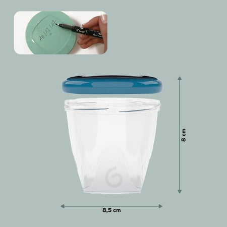 BABYMOOV Babybols Kit L - 6 x 250 ml - Vasetti di conservazione ermetici