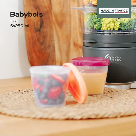 BABYMOOV Babybols Kit L - 6 x 250 ml - Vasetti di conservazione ermetici
