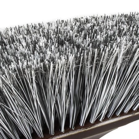 Scopa "Pavoncella" con setole piumate in PVC, Con assicella semi espanso verniciata