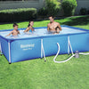 Piscina fuori terra rettangolare Bestway con pompa filtraggio 300 x 200 x h 66 cm