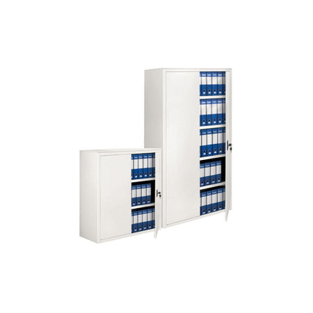 Armadio a porte scorrevoli in metallo verniciato da ufficio per archiviazione cm. 180x45x116h