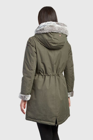 CANADIENS parka donna verde militare da donna