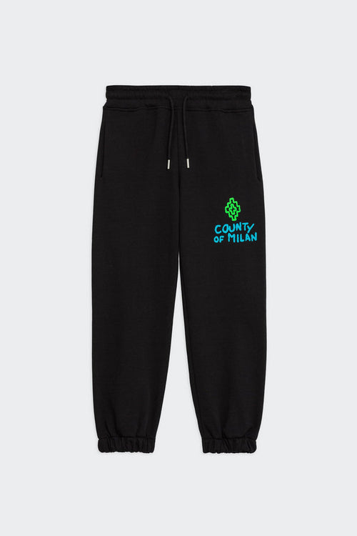 COUNTY OF MILAN KIDS pantaloni bambino nero da bambino