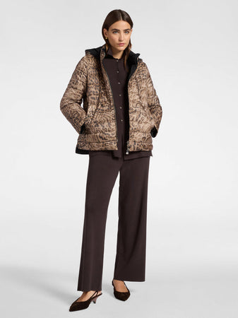 E.MIRO piumino reversibile donna leopardato da donna