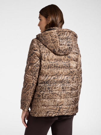 E.MIRO piumino reversibile donna leopardato da donna