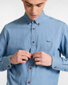 Harmont&blaine camicia in denim uomo sky da uomo