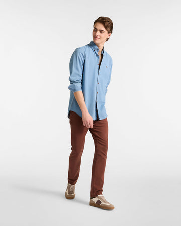 Harmont&amp;blaine camicia in denim uomo sky da uomo