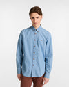 Harmont&blaine camicia in denim uomo sky da uomo
