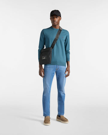 Harmont&amp;blaine pullover uomo bluette da uomo