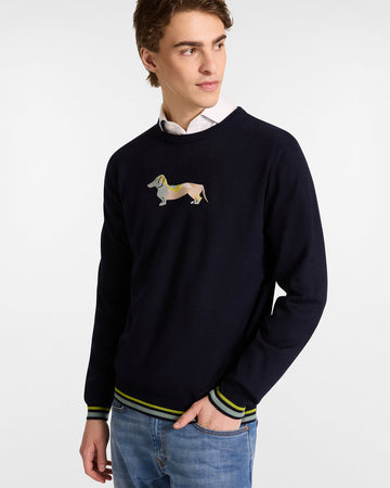 Harmont&amp;blaine pullover uomo blu navy da uomo