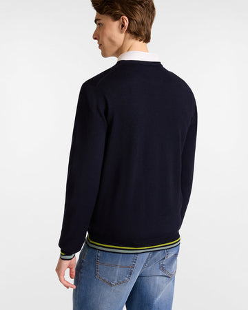 Harmont&amp;blaine pullover uomo blu navy da uomo