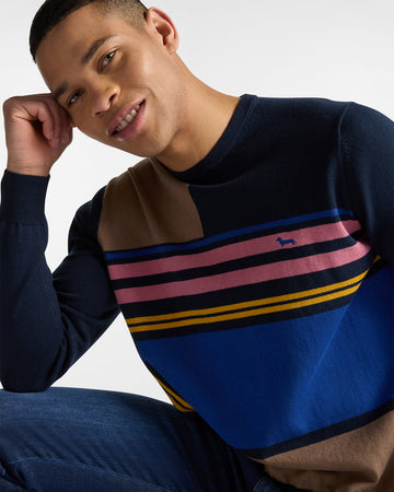Harmont&amp;blaine pullover uomo blu navy da uomo