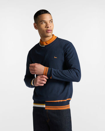 Harmont&amp;blaine pullover uomo blu navy da uomo