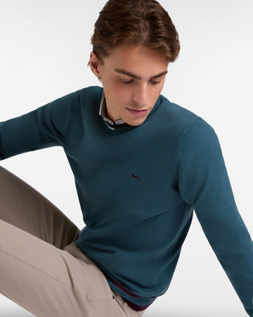 Harmont&amp;blaine pullover uomo bluette da uomo