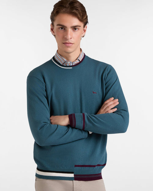 Harmont&blaine pullover uomo bluette da uomo