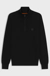 Hugo Boss maglia zip uomo nero da uomo