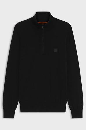 Hugo Boss maglia zip uomo nero da uomo