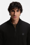 Hugo Boss maglia zip uomo nero da uomo