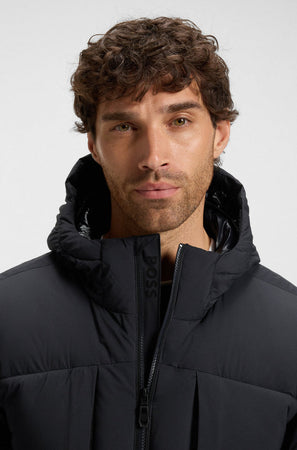 Hugo Boss parka uomo blu scuro da uomo