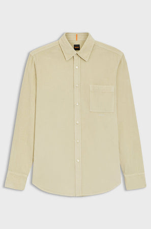 Hugo Boss camicia uomo beige chiaro da uomo