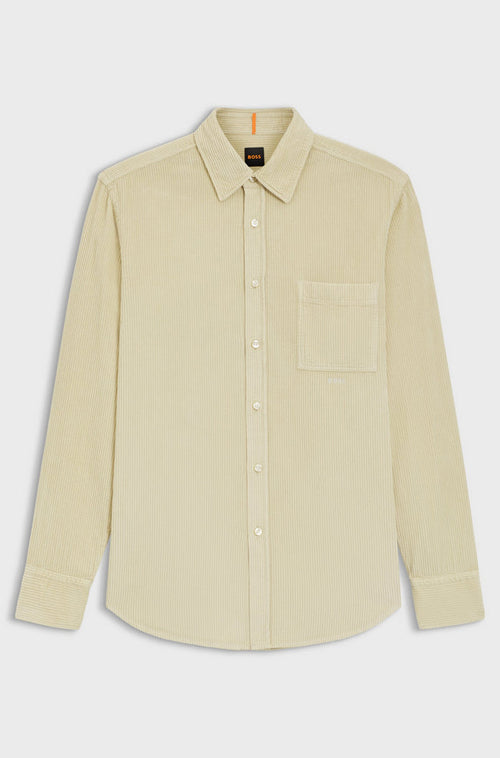 Hugo Boss camicia uomo beige chiaro da uomo
