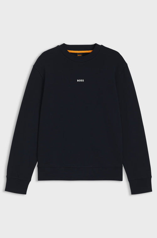Hugo Boss felpa uomo blu scuro da uomo
