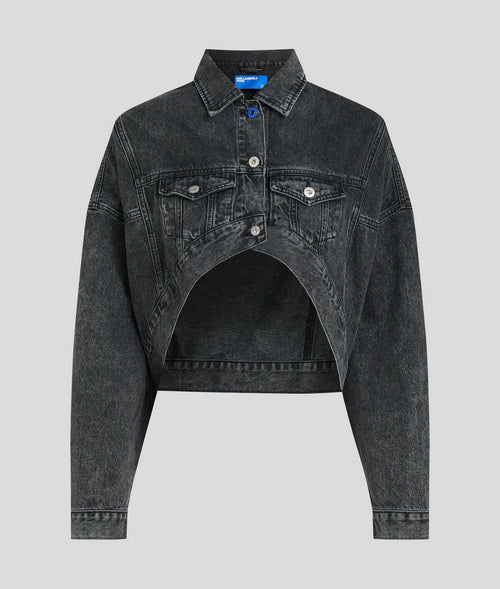 KARL LAGERFELD JEANS giacca di jeans donna denim nero da donna
