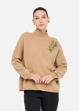 LIU JO maglia donna beige da donna
