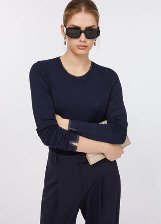 LIU JO maglia donna blu da donna
