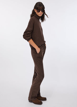 LIU JO pantaloni donna cioccolato da donna