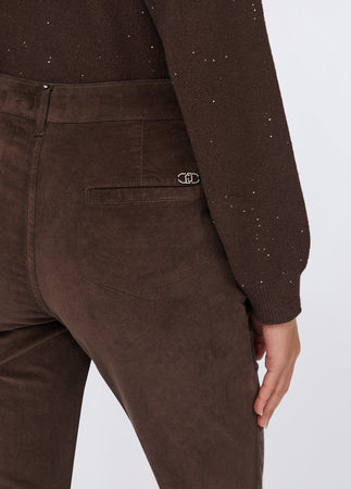 LIU JO pantaloni donna cioccolato da donna