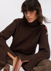 LIU JO maglia donna cioccolato da donna