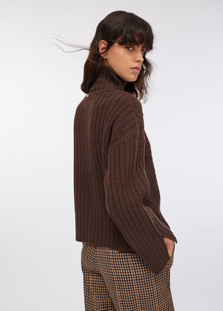 LIU JO maglia donna cioccolato da donna