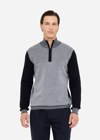 LIU JO maglia uomo blu e grigio da uomo