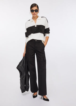 LIU JO polo donna bianco e nero da donna