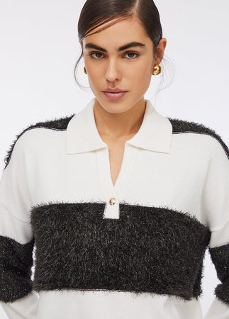 LIU JO polo donna bianco e nero da donna