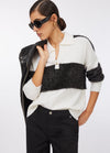LIU JO polo donna bianco e nero da donna