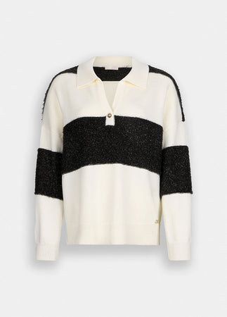 LIU JO polo donna bianco e nero da donna