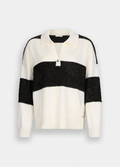 LIU JO polo donna bianco e nero da donna