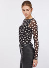 LIU JO t-shirt donna nero a pois da donna
