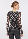 LIU JO t-shirt donna nero a pois da donna
