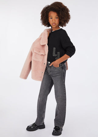 LIU JO KIDS jeans bambina denim grigio da bambino