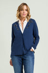 L.VIOLA cardigan donna blu da donna