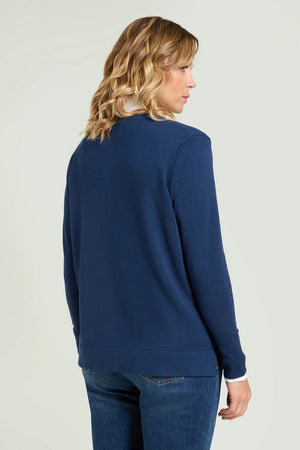 L.VIOLA cardigan donna blu da donna