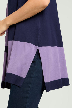 L.VIOLA gilet donna malva da donna