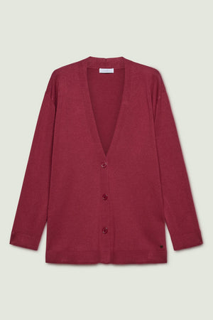 L.VIOLA cardigan donna rosso da donna