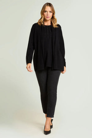 L.VIOLA cardigan donna nero da donna